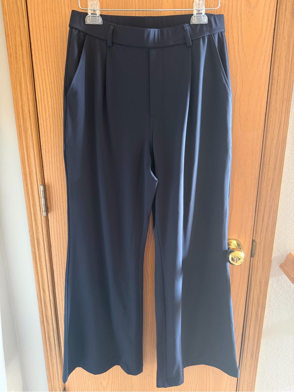 NWT Halara Navy Blue Flex DayStretch High Waisted Work Flare Pant Women’s Size M - Picture 1 of 10